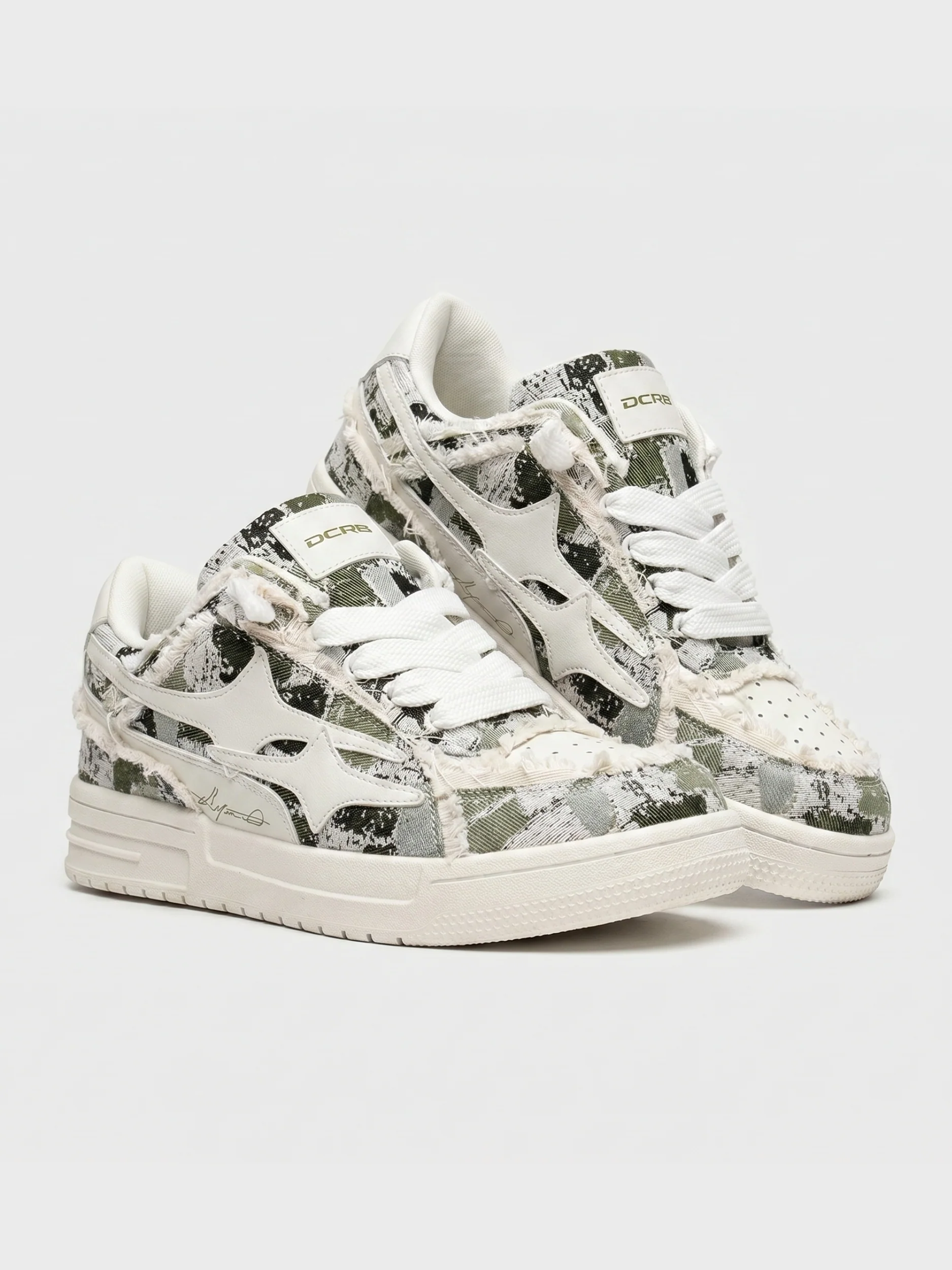 DCRB Broken Camo Green Sneakers - Image 3