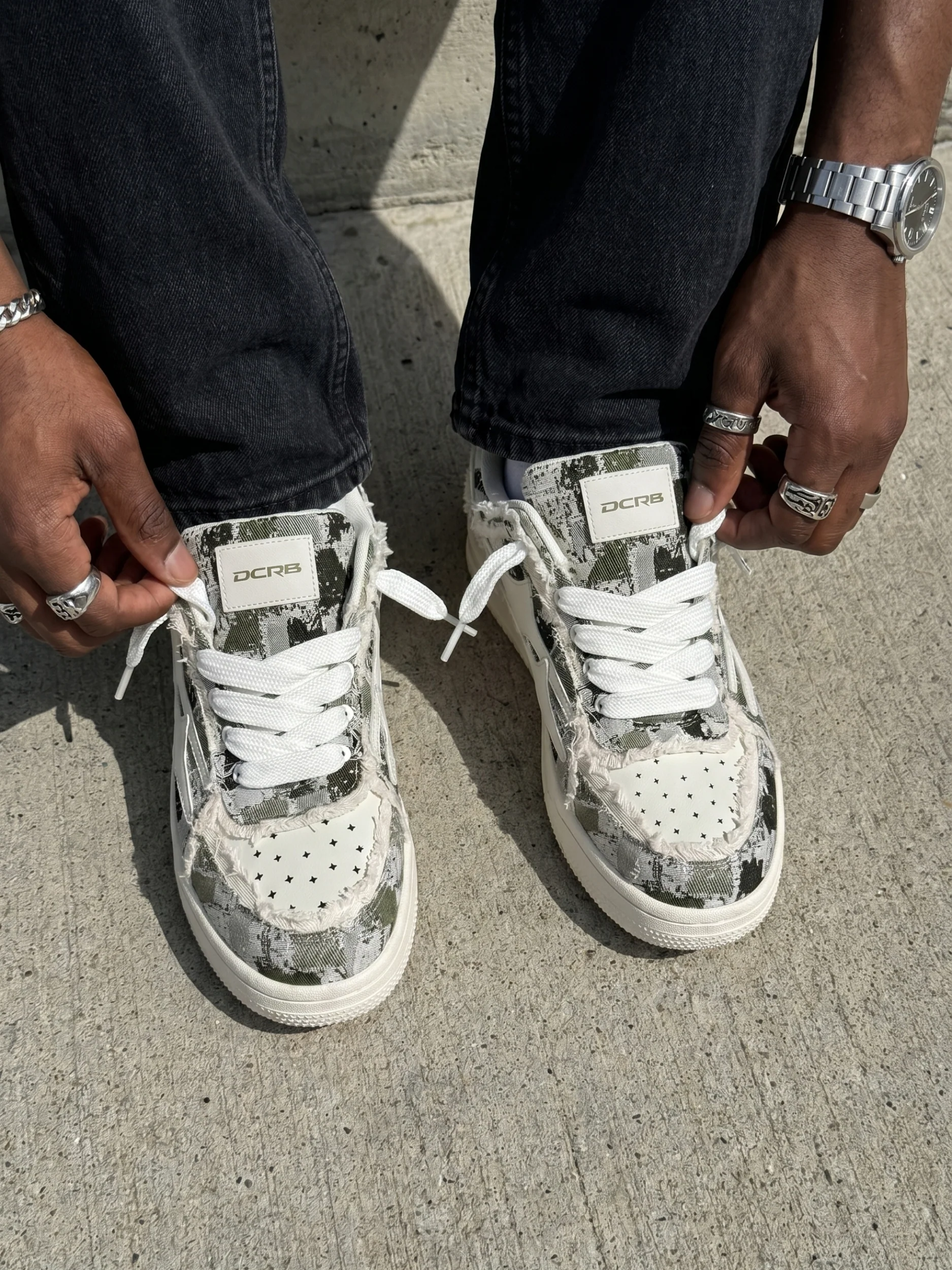 DCRB Broken Camo Green Sneakers - Image 8