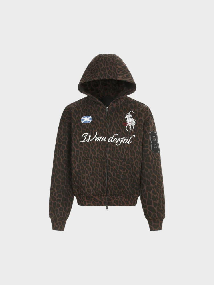 DCRB Leopard Crest Zip Hoodie