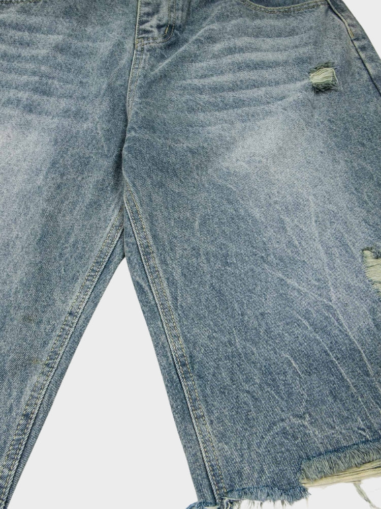 DCRB Ripped Leopard Denim Jorts - Image 10