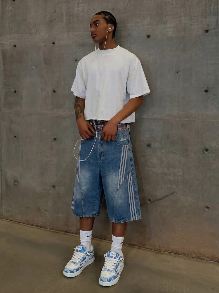 DCRB Striped Barrel Denim Jorts - Image 2