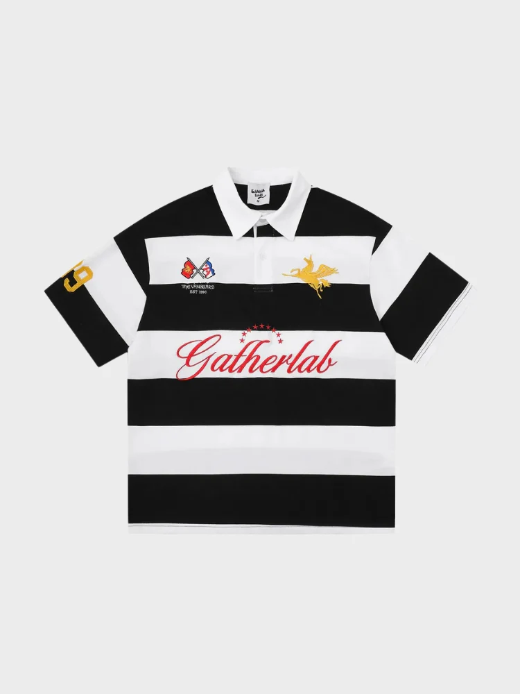 DCRB Striped Polo Sports Tee - Image 3