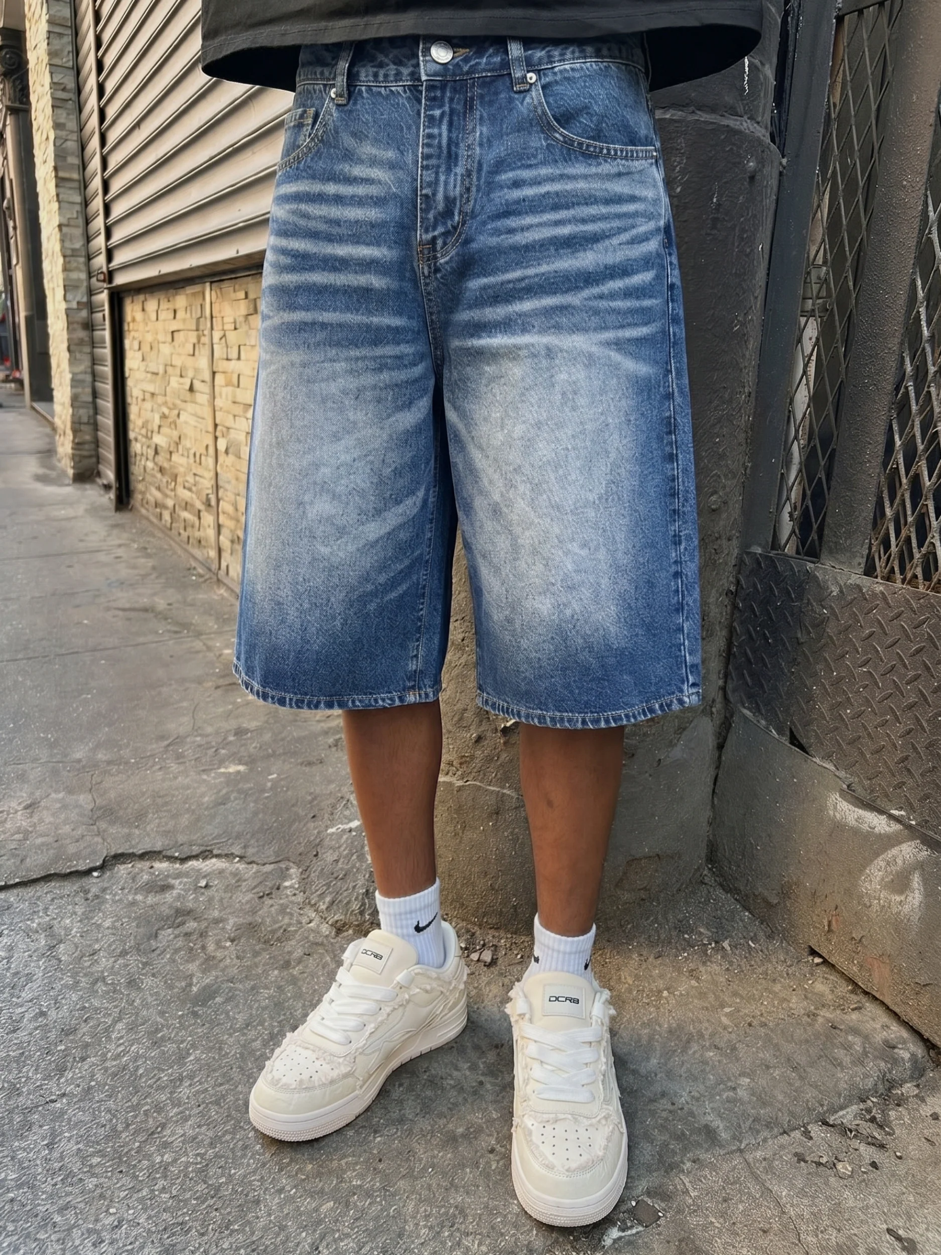 DCRB Washed Denim Jorts - Image 2